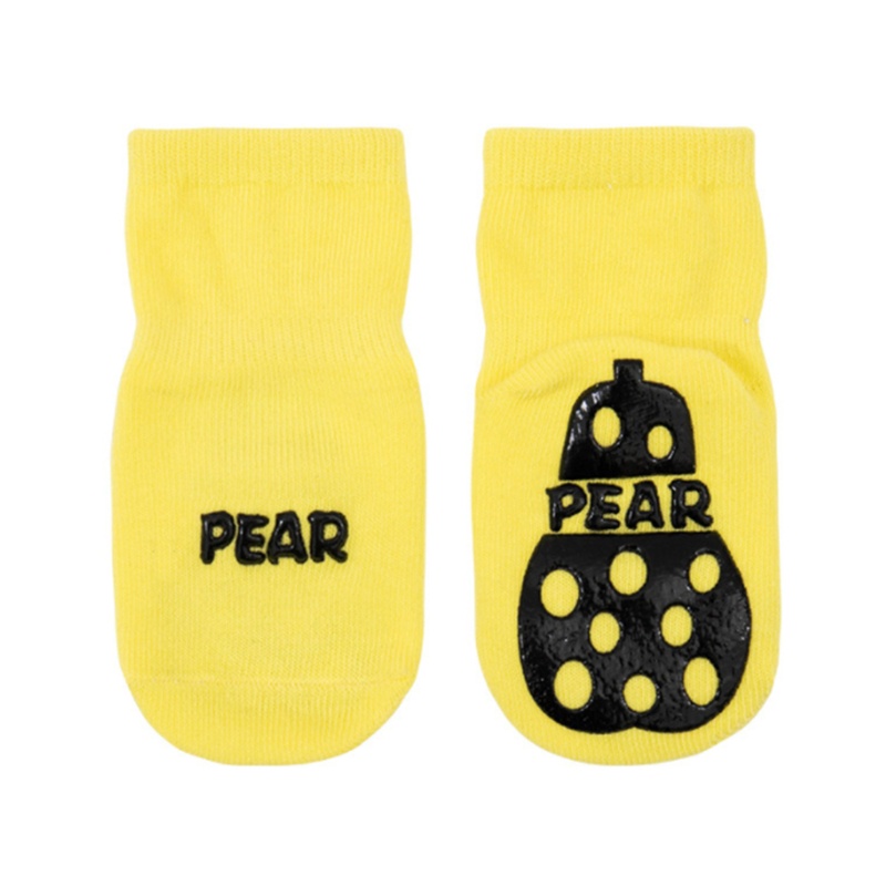 1 Đôi Vớ Ngắn Bằng Silicone Chống Trượt In Họa Tiết Trái Cây Hoạt Hình Cho Bé Sơ Sinh