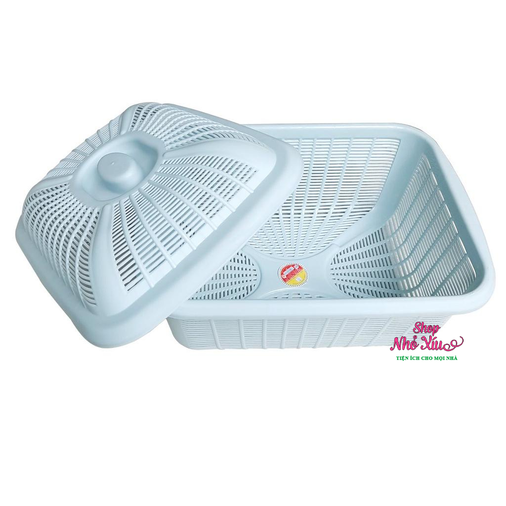 Rổ vuông có nắp nhựa Việt Nhật cao cấp