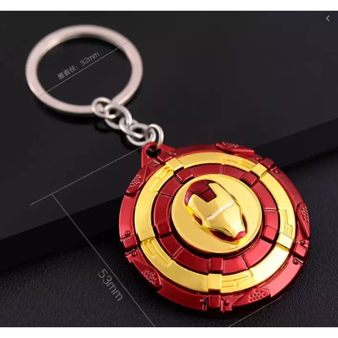 Móc khóa Iron Man Người Sắt tròn Marvel Avenger