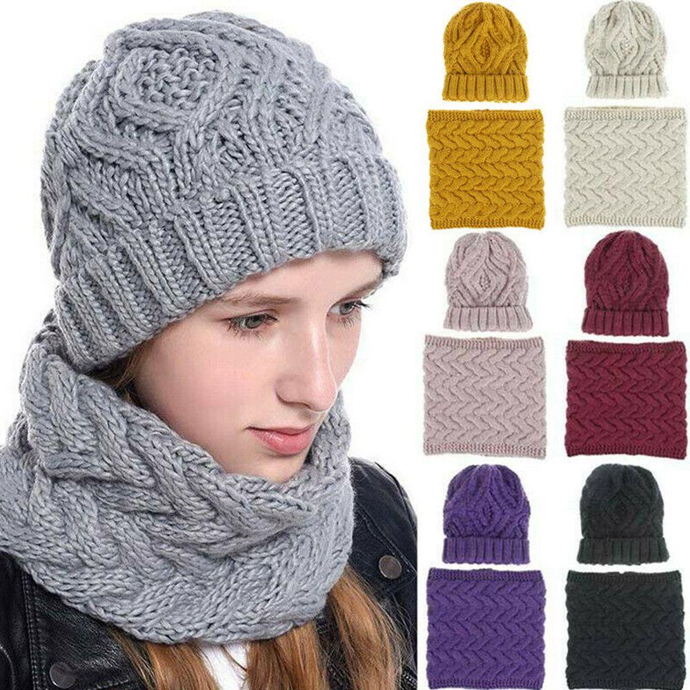 Set Mũ Len Và Khăn Choàng Cổ Chống Gió Ấm Áp Cho Bé