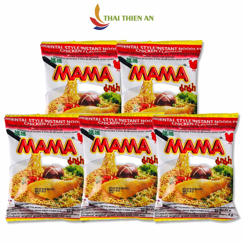 Mì gói MAMA Thái Lan đủ vị chua cay vịt tiềm thịt bằm - Instant noodles