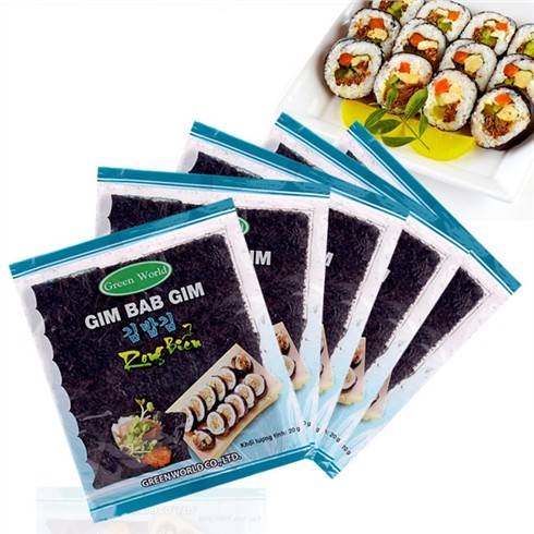 RONG BIỂN LÀM KIMBAP, SUSHI GÓI 10 LÁ