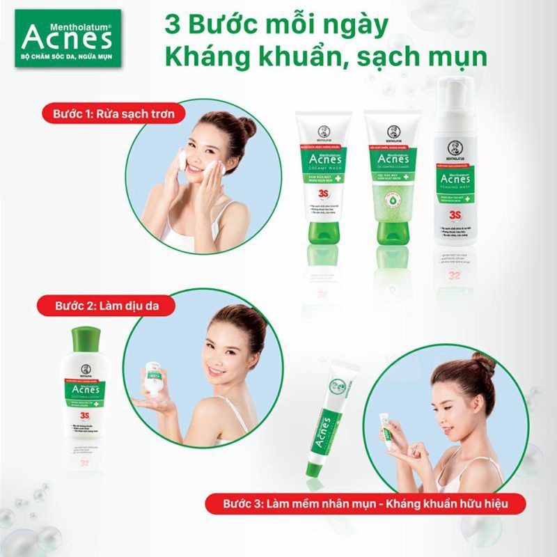 Dung dịch tạo bọt ngăn ngừa mụn Acnes Foaming Wash 150ml