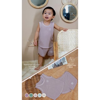 Bộ ba lỗ HRNEE vải sợi sồi Modal