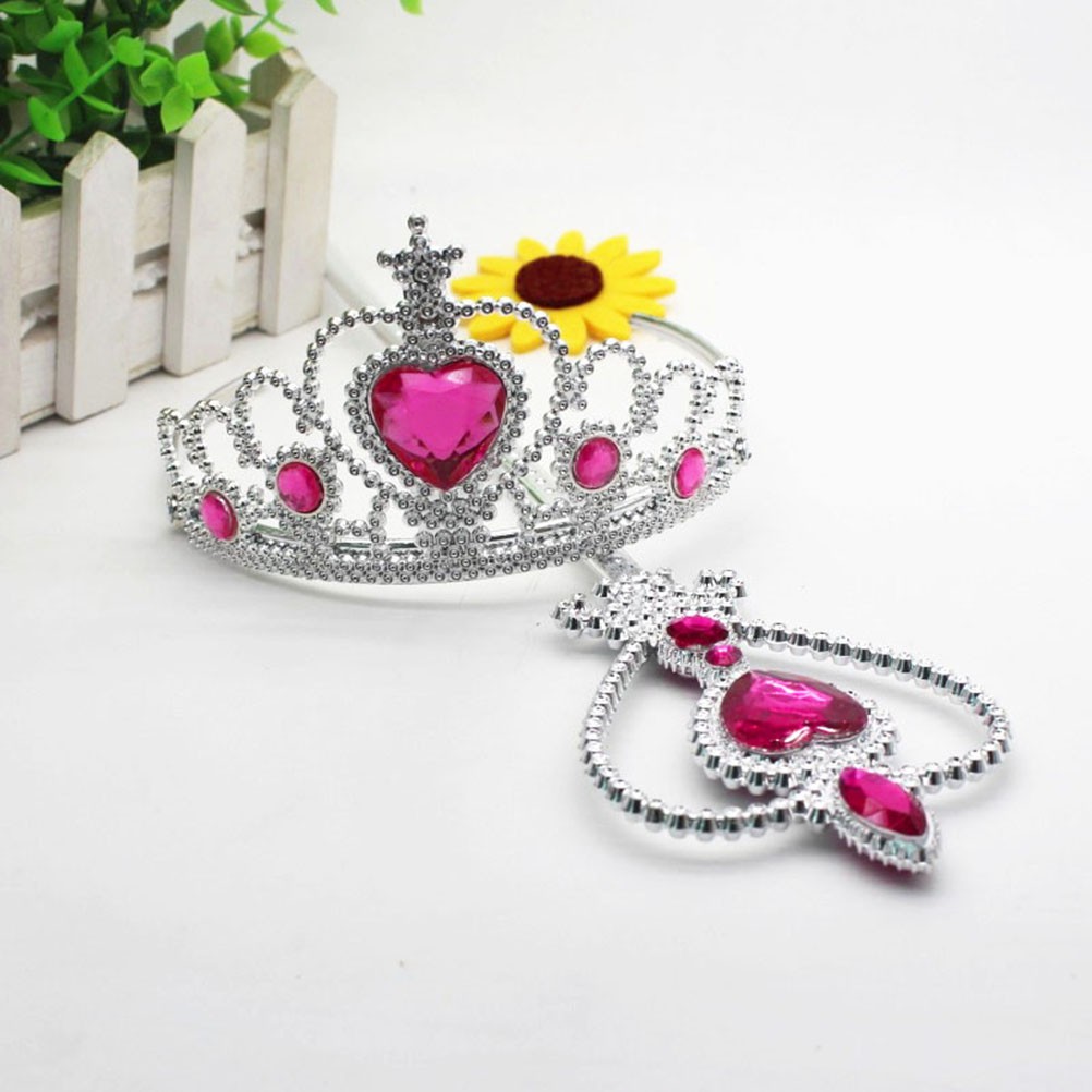 Vương miện công chúa Elsa Anna kèm đũa phép thuật K5