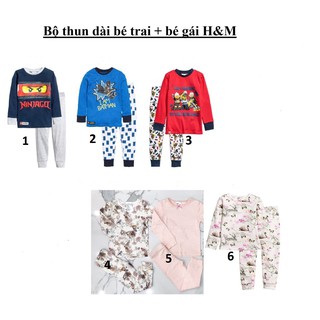 Bộ H&M xuất xịn dài tay bé trai, bé gái