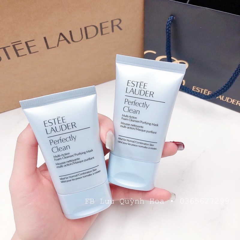 Sữa rửa mặt Estee Lauder kiêm mặt nạ Perfectly Clean Multi-Action Foam Cleanser/Purifying Mask 30ml