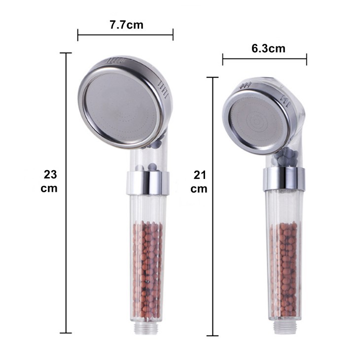 Vòi sen tăng áp Inox có hạt lọc Nano đá kháng khuẩn chất liệu cao cấp nhiều kích cỡ trong suốt youngcityshop 30.000