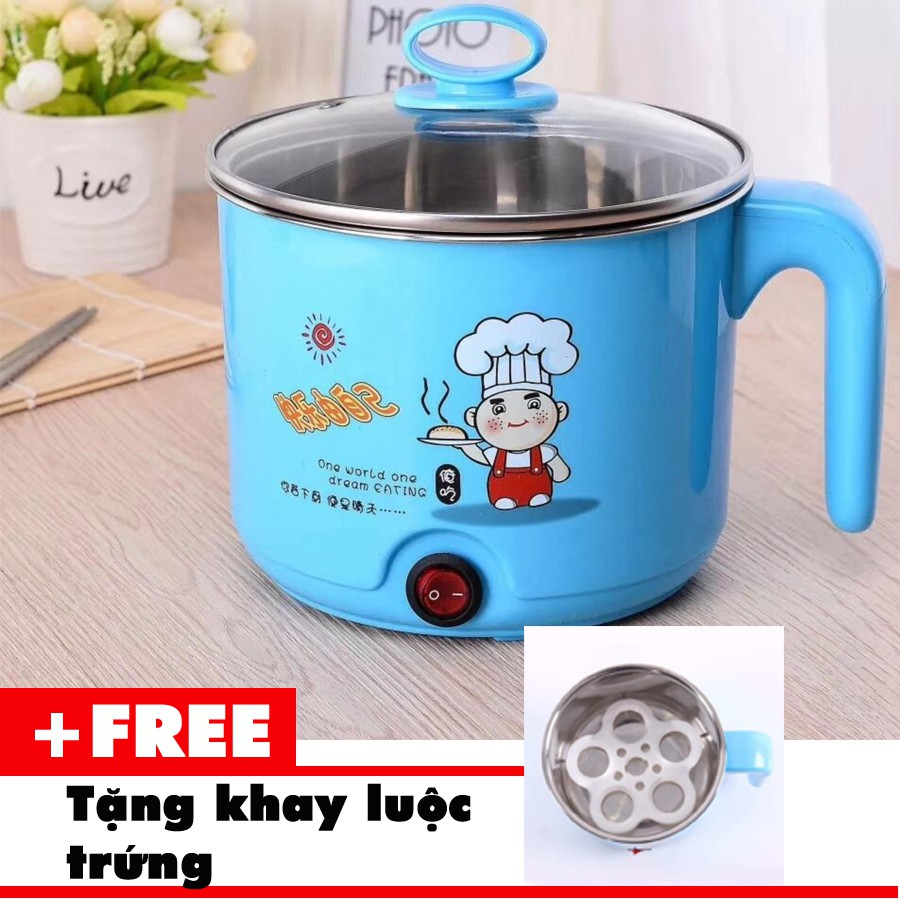 Ca điện nấu mì siêu tốc đa năng nồi lẩu mini