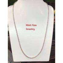Dây chuyền bạc nam dây bi,Dây chuyền bi bạc nam xi bạch kim cao cấp