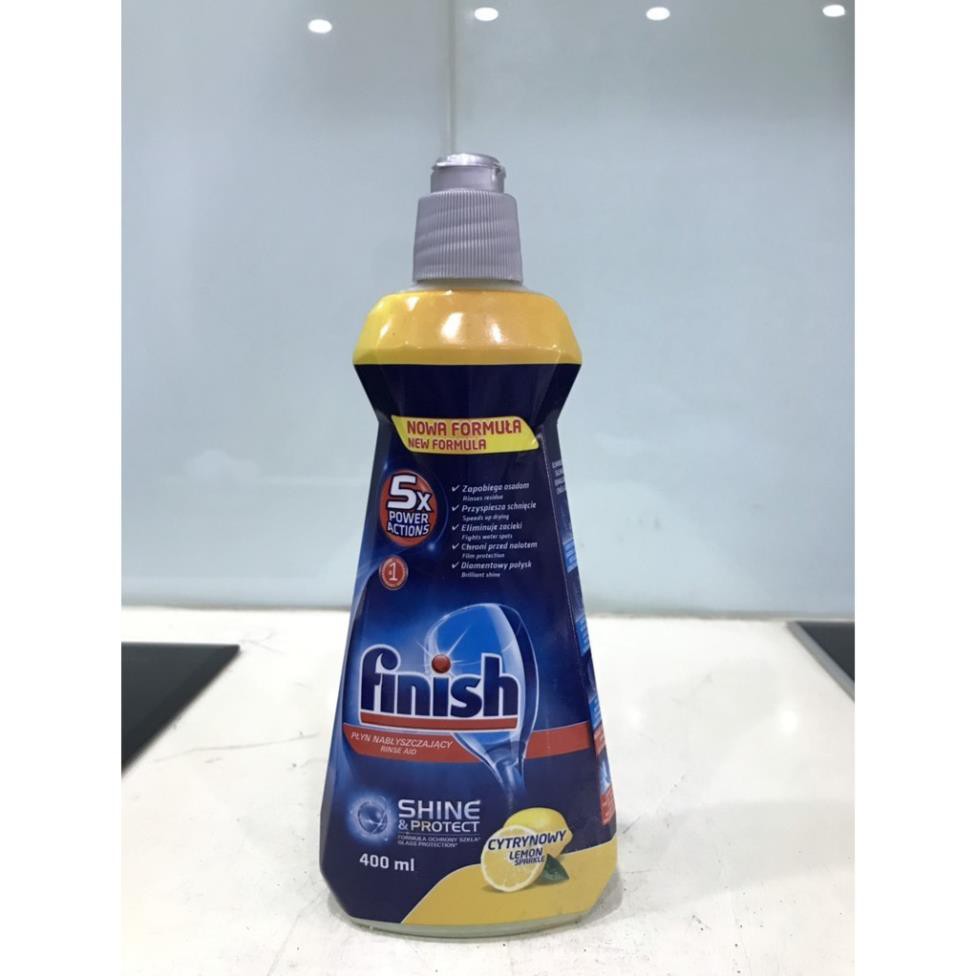 Combo 2 chai Nước làm bóng Finish (400ml x2) (Hương chanh)