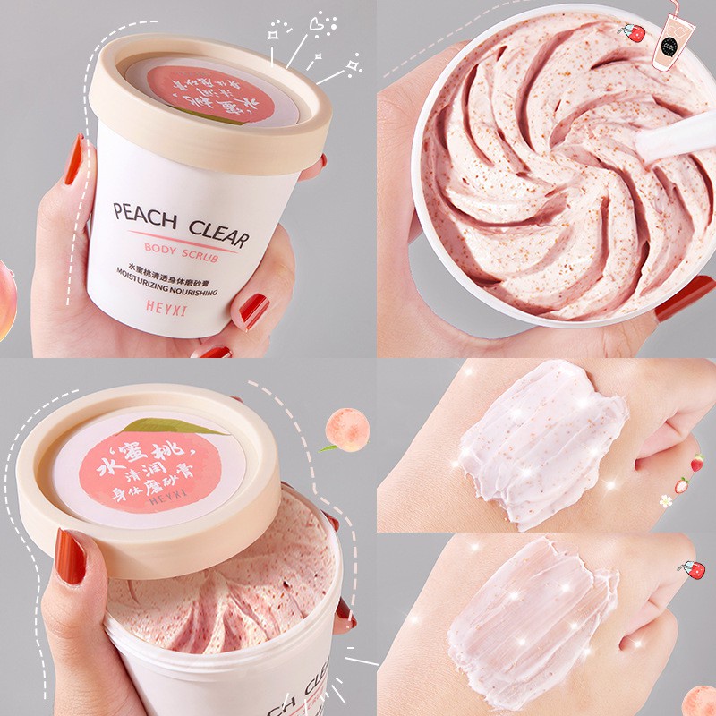 Một Hũ Tẩy Da Chết Body Đào Heyxi Peach Clear Body Scrub 200g