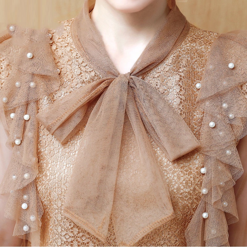 Áo Sơ Mi chiffon Tay Ngắn / Dài Phong Cách Phương Tây Thời Trang Mùa Hè Mới