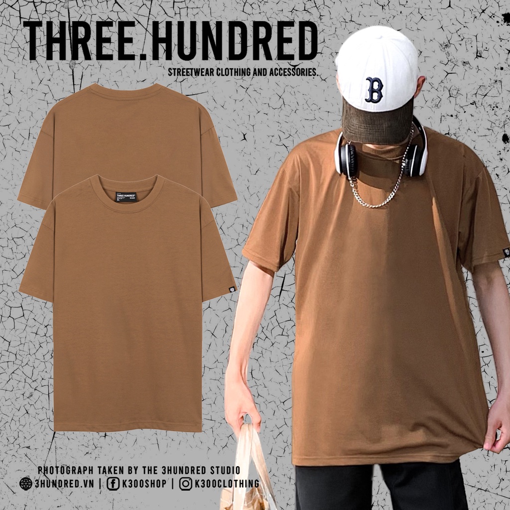 Áo Thun Trơn Three Hundred Màu Nâu