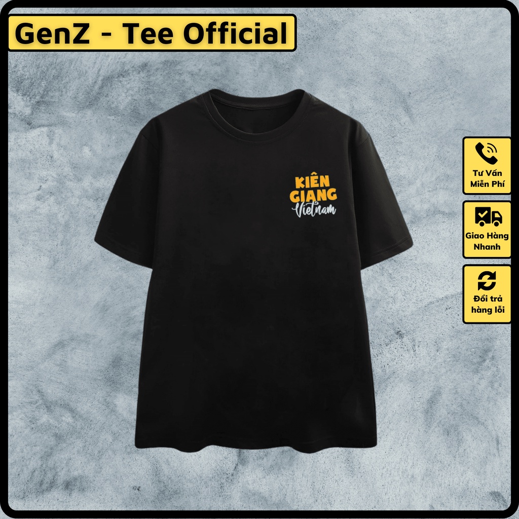 Áo Thun Local Brand Tỉnh Kiên Giang, Áo 63 Tỉnh Thành Nam Nữ Form Rộng Unisex Genz Cá Tính