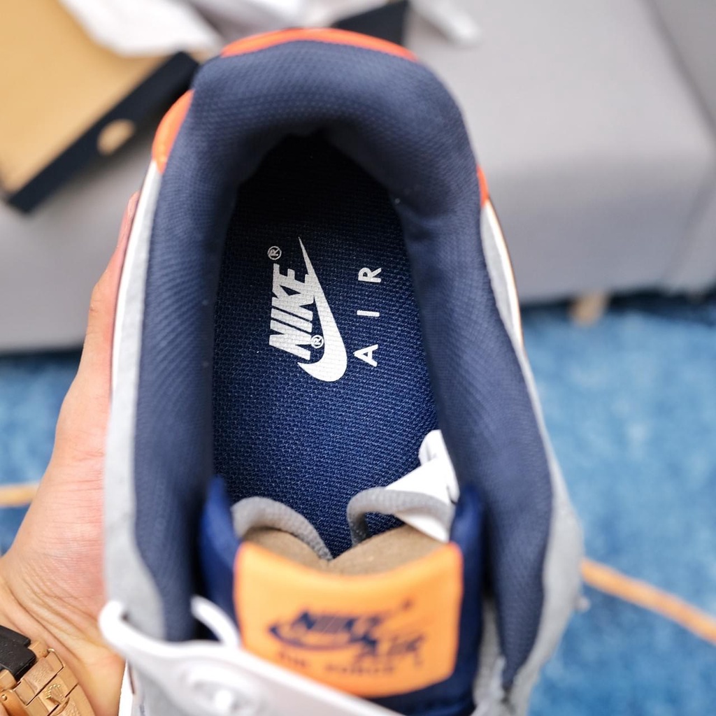 Giày Nike_Air Force 1 Cool grey xám gót cam, giày sneaker chuẩn hàng xịn, full bill + box bảo vệ