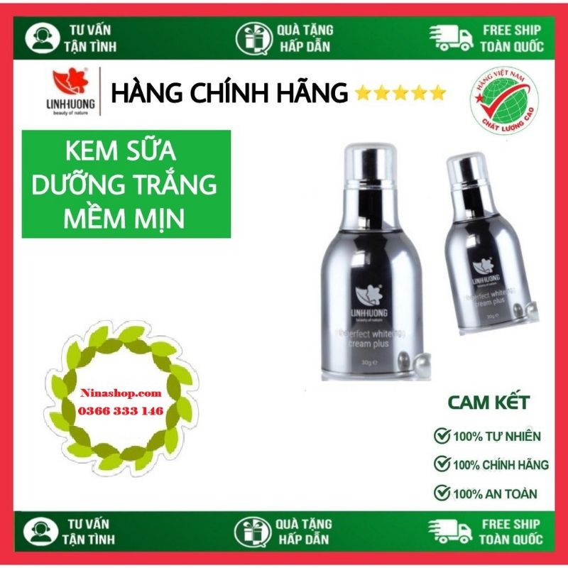 [CHÍNH HÃNG] Kem sữa dưỡng Linh Hương - Dưỡng da mềm mịn giúp chống nắng bảo vệ làn da