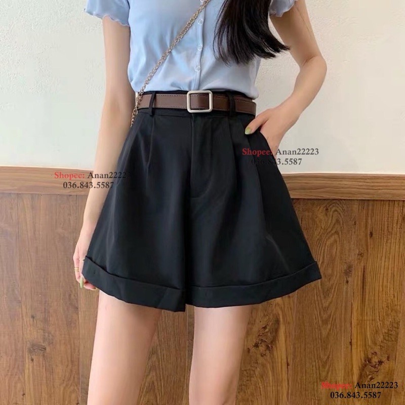 quần short vải săn lai