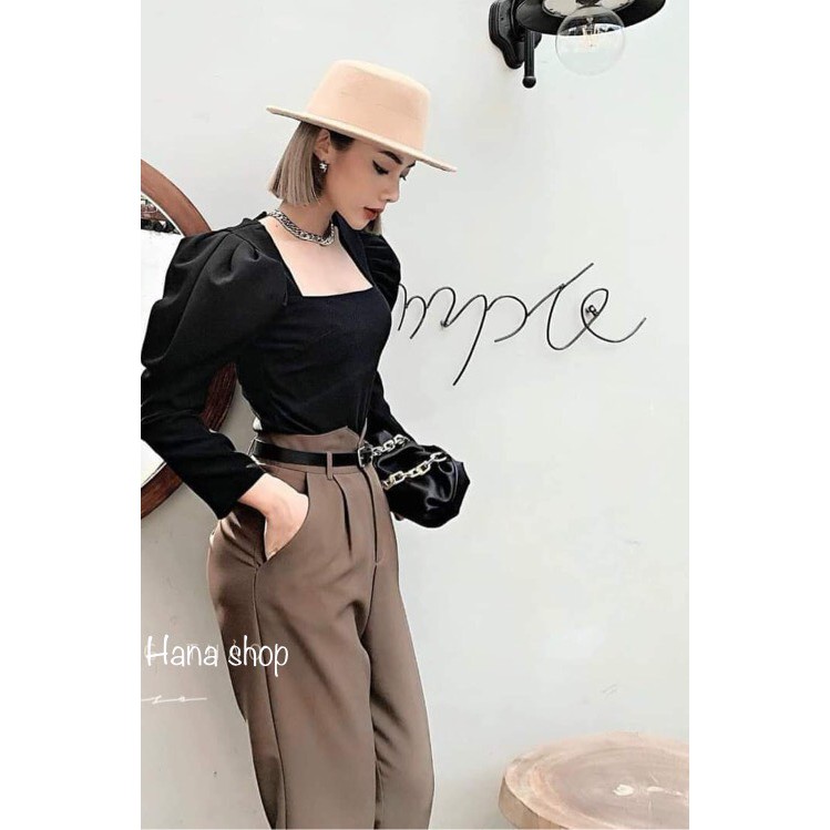 Quần baggy cạp cao có đai dáng mới nhất | BigBuy360 - bigbuy360.vn