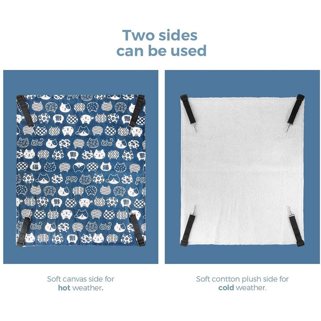 Võng Treo Mềm Mại Thoáng Khí Có Thể Gấp Gọn Cho Thú Cưng Thỏ AUGUSTINA