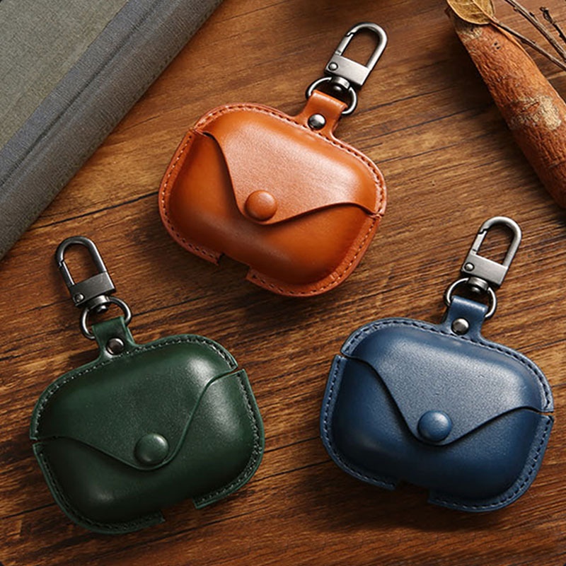 Bao Da Dành cho Airpods Pro 2/ Airpods 1, 2/ Airpods 3/ Airpods Pro Kèm Móc Treo