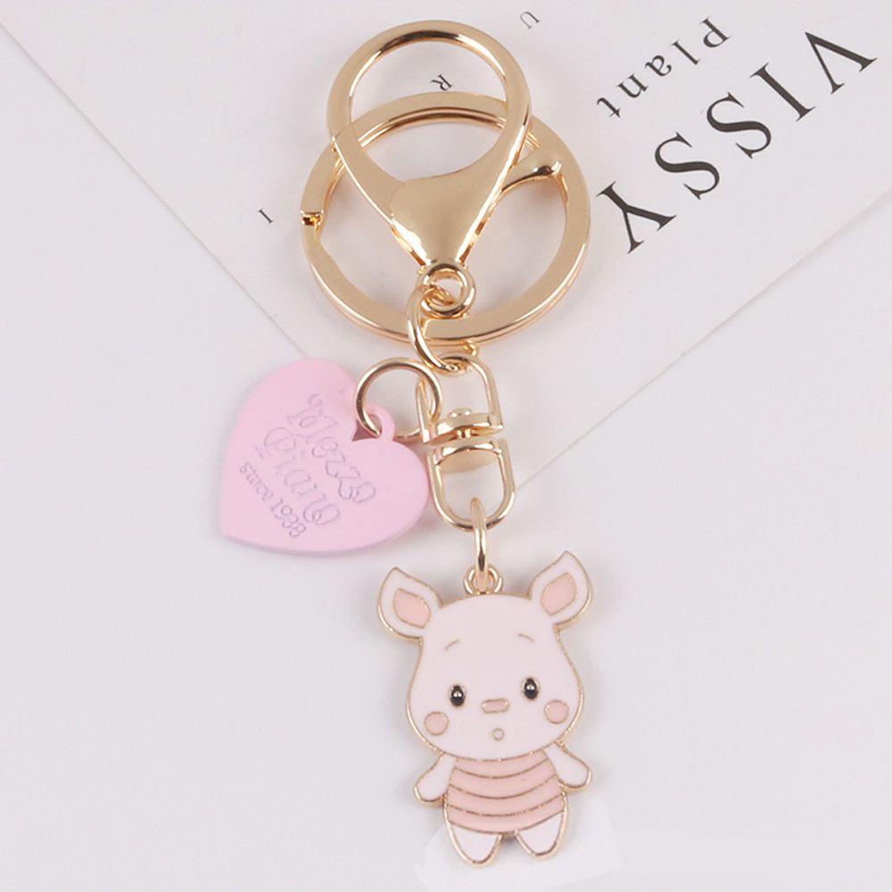 LANFY Móc Khóa Kim Loại Hình Heo Con Dễ Thương