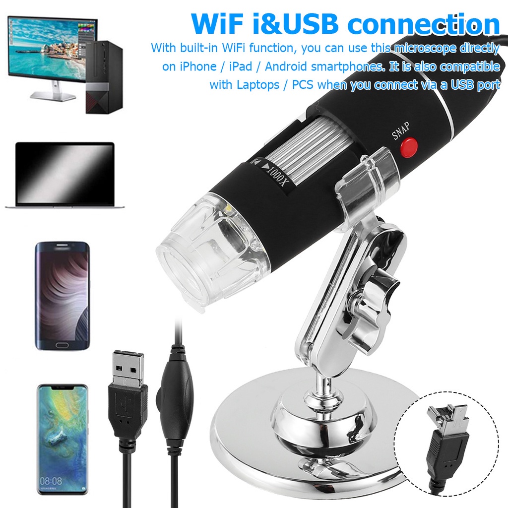 Kính Hiển Vi Kỹ Thuật Số Kết Nối WiFi USB HD Cho iPhone | BigBuy360 - bigbuy360.vn