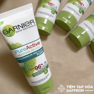 (100ml) Sữa rửa mặt Garnier Matcha Detox Pure Active