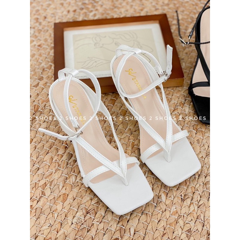 Giày sandal nữ xỏ ngón gót nhọn 7cm