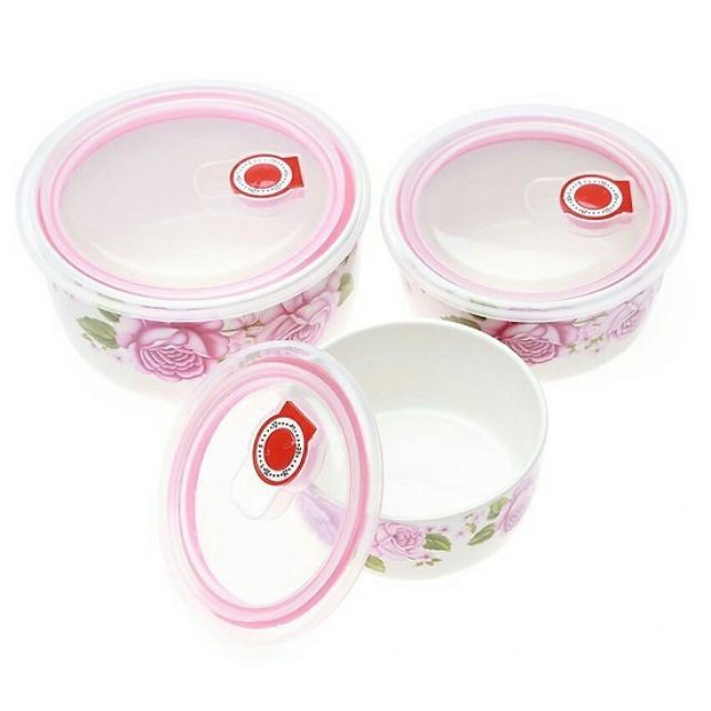 Bộ thố bằng sứ 3 cái MK154 15/12.5/10cm