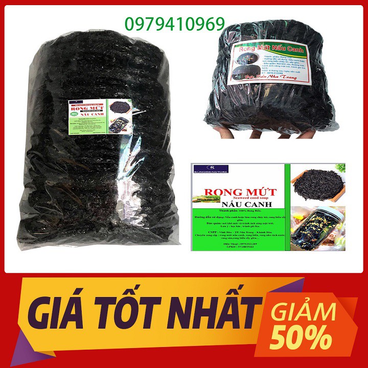 [1kg] Rong Mứt Nấu Canh  Làm Rong Biển Cháy Tỏi &amp; Rong Biển Rắc Cơm