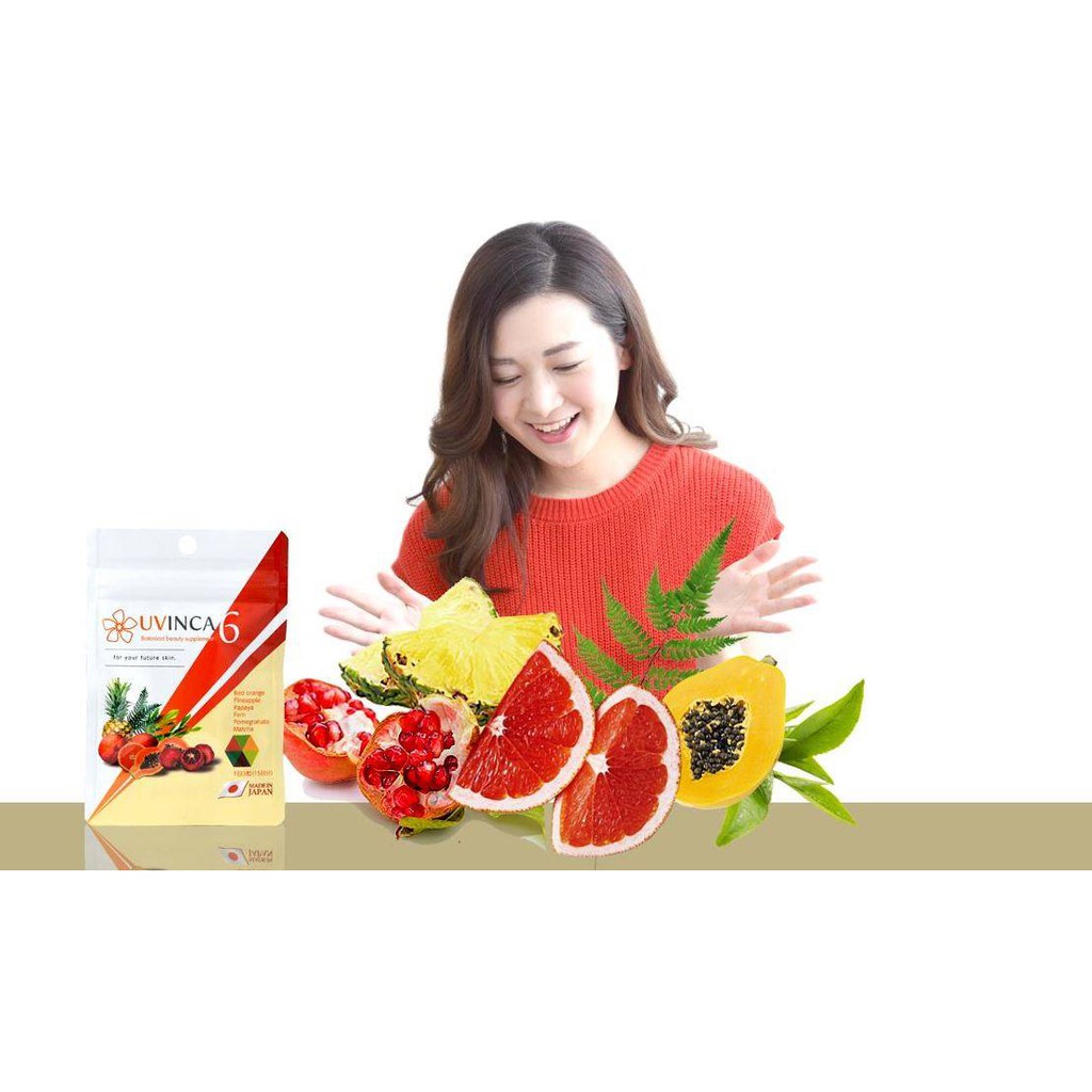 Viên uống chống nắng Uvinca6 của Nhật làm khỏe đẹp da bảo vệ da trước tác hại môi trường, giảm sạm nám | Thế Giới Skin Care