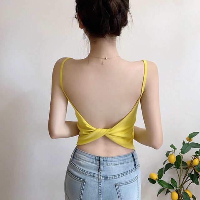 Thanh lý Áo bra croptop xoắn lưng