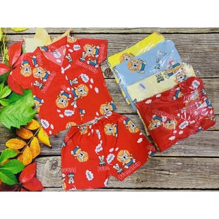 Bộ Lụa Pijama Tay Ngắn Bé Trai (8-14kg) (giao màu ngẫu nhiên)