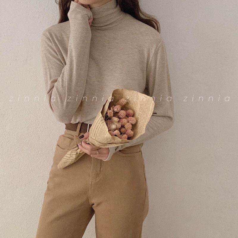 Áo thun len cổ trơn - Must have item | BigBuy360 - bigbuy360.vn