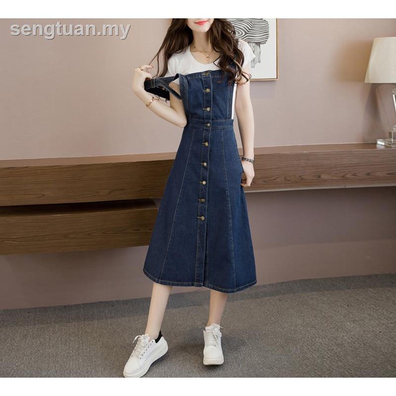 Váy Yếm Jean Plus Size Thời Trang Mùa Hè Cho Nữ
