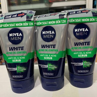 SỮA RỬA MẶT NIVEA MEN GIÚP KIỂM SOÁT NHỜN CHỨA HẠT MÁT-XA 100g