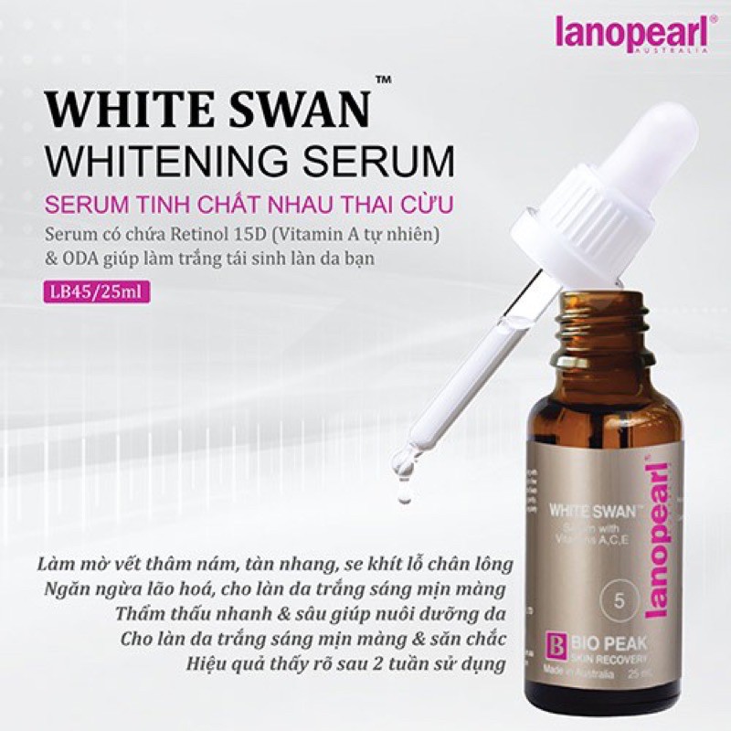 Serum dưỡng trắng da thiên nga WHITE SWAN LANOPEARL