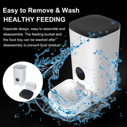 Máy cho ăn tự động chó mèo dùng app Tuya smart camera - máy nhả hạt thả hạt thức ăn thú cưng- Máy tự động cho chó mèo ăn