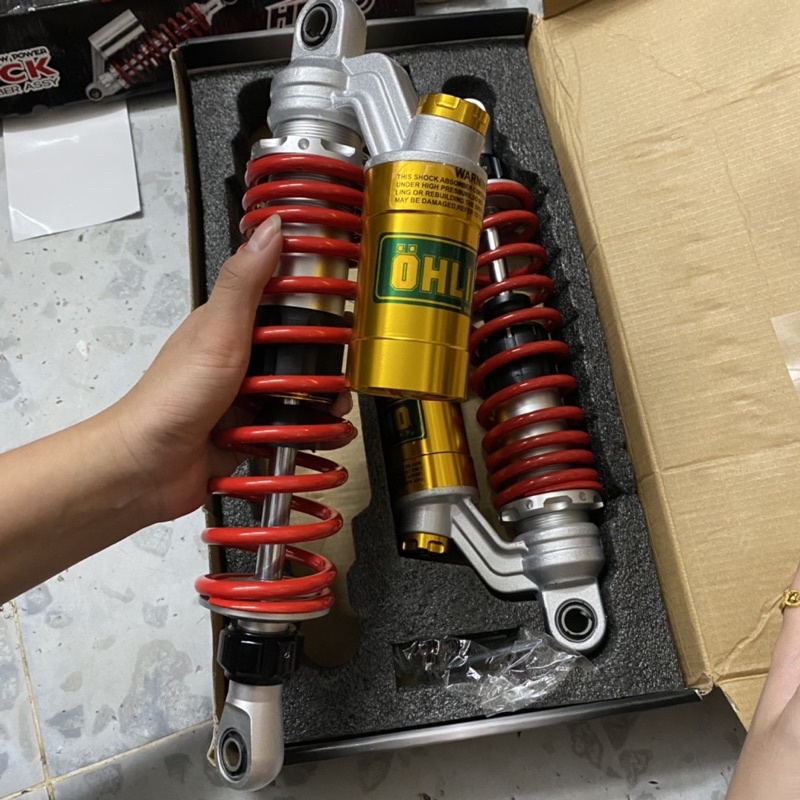 Phuộc nhún sau ohlins bình dầu cho các xe Dream Wave Axelo Elegant Cub 330mm ...