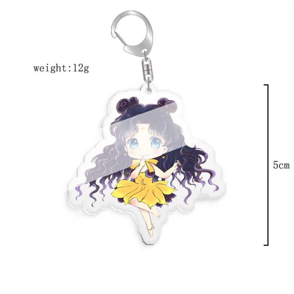 LANFY Móc Khóa Mặt Acrylic Hình Quạt In Hình Anime Nhật Bản Mamoru
