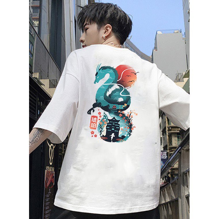 Áo thun unisex form rộng Nhật Bản đẹp độc lạ phong cách cá tính vải dày mịn 2019T2366