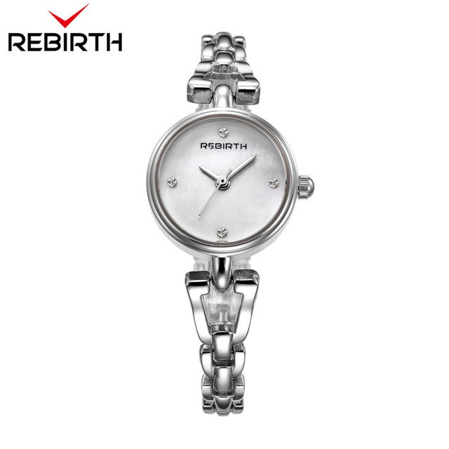 Đồng hồ nữ Rebirth 2309 dây lắc màu trắng