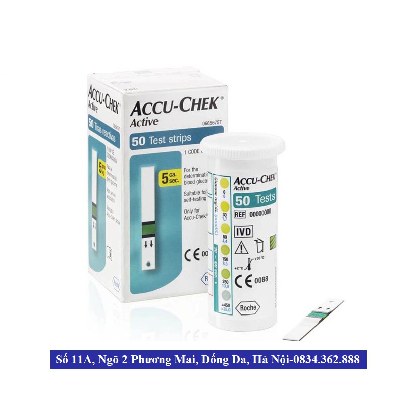 Que Thử tiểu đường / đường huyết Accu-Check Active (hộp 50 que)- Sản phẩm chính hãng