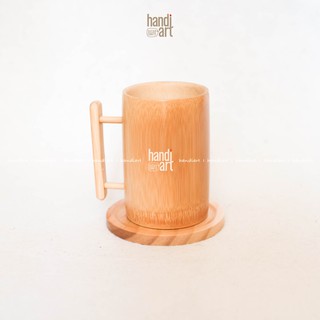 Ly tre có quai, cóc tre handmade, Bamboo cup