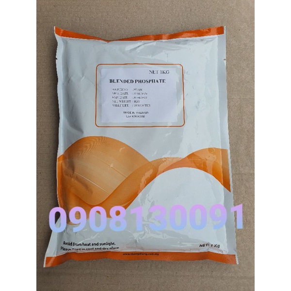 PHỤ GIA TP : BLENDED PHOSPHATE DÙNG LÀM CHẢ CÁ, CHẢ LỤA, XÚC XÍCH, BÒ VIÊN... SỬ DỤNG TỐT CHO HÀNG ĐÔNG LẠNH - GÓI 1KG
