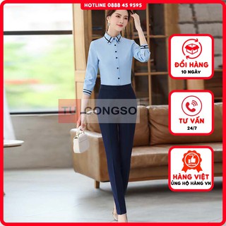 ÁO SƠ MI NỮ KIỂU DÀI TAY FORM CÔNG SỞ