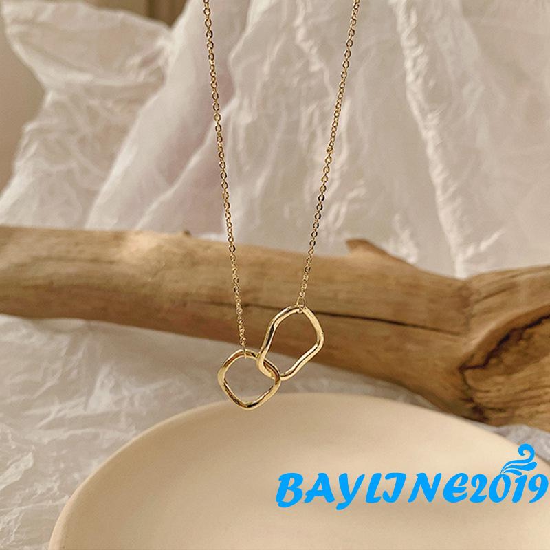 Dây chuyền nữ mặt nhẫn đôi đơn giản cho nữ