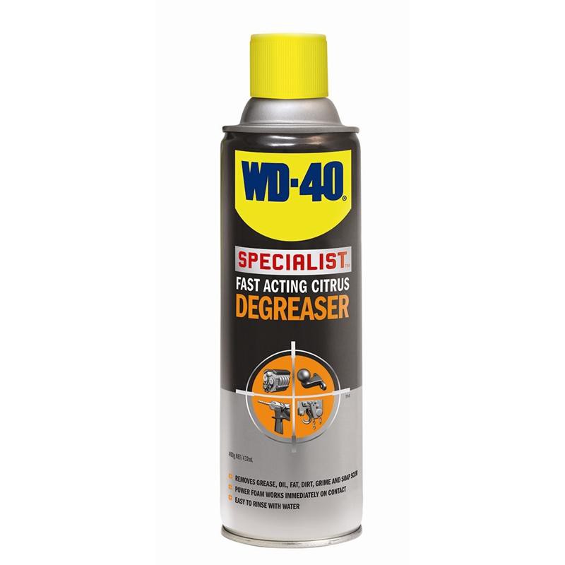 Chất tẩy nhờn, vệ sinh dầu mỡ, bụi bẩn WD-40 dùng cho bề mặt kim loại, sàn Specialist Fast Acting Degreaser (450ml)