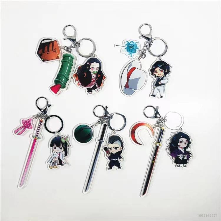 Móc Khóa Nhựa Acrylic Hình Nhân Vật Hoạt Hình Tanjir Nezuko Demon Slayer